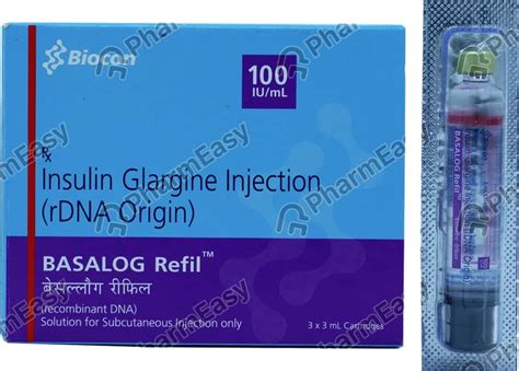 Basalog Refil Insulin Glargine Injection 100 IU Ml X Ml 50 OFF