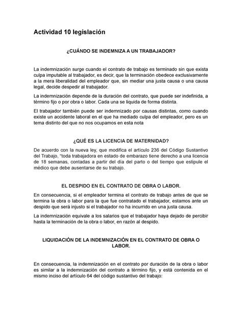 Actividad 10 legislación Actividad 10 legislación CUÁNDO SE