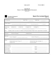 Fire Investigation Report Template Report Template Investigations