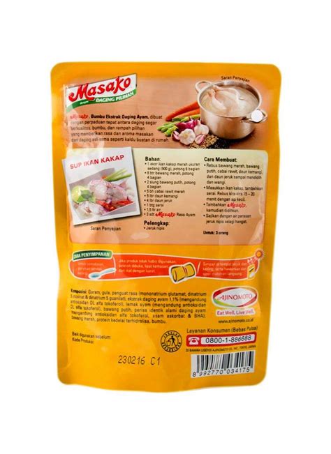 Masako Penyedap Rasa Ayam Chicken Flavoring 100 Gram Ud Jawa Berkah Makmur