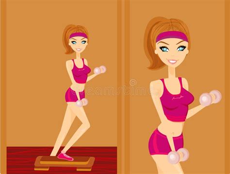La Chica Joven Está Entrenando Ejercicios Para Fortalecer Los Músculos De La Vagina Y De Los