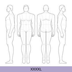 Sketch Of Man Naked Body Male Vector Images Over