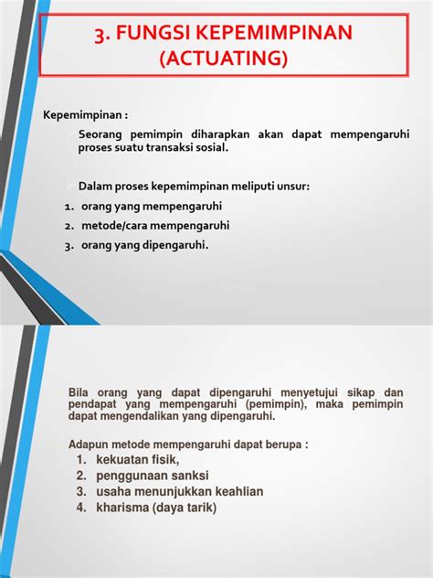 Manajemen Kuliah 5 Fungsi Actuating Controlling Pdf