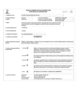 Completable En L Nea Conbioetica Mexico Salud Gob Perfil De Comisi N