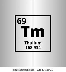 Thullum Tm Periodic Table Elements Vector Stock Vector Royalty Free