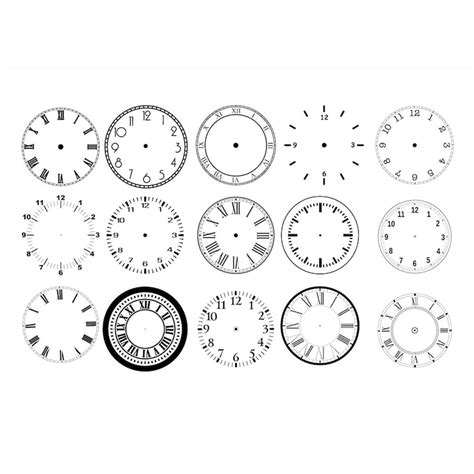 Clock Face Svg Bundle Clock Face Clipart Clock Face Svg Fo Inspire