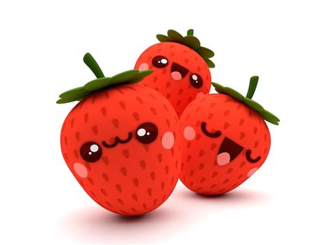 Kawaii Imagenes De Fresas Animadas