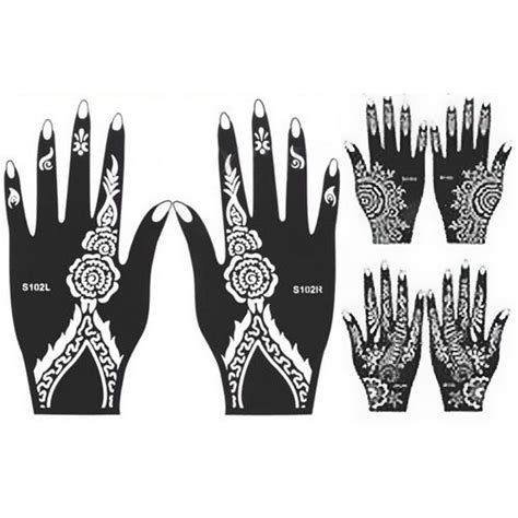 Buy India Henna Mehndi Temporary Tattoo Stencil Kit For Women Hand Body