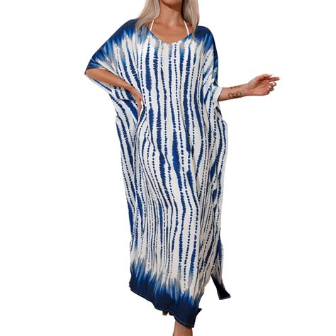 Snowsong Bathing Suit Swimsuit Coverup Women Plus Size Kaftan Dress Batwing Sleeve Bikini