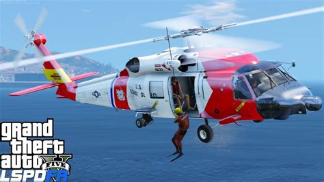 Gta Lspdfr Uscg Coastal Callouts Helicopter Rescue Ep Youtube