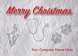 Custom Snowy Veterinary Christmas Card Ziti Cards