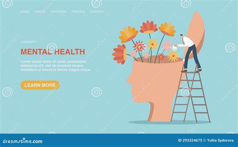 Healthy Mentality And Self Care Illustration Happy Woman Feel