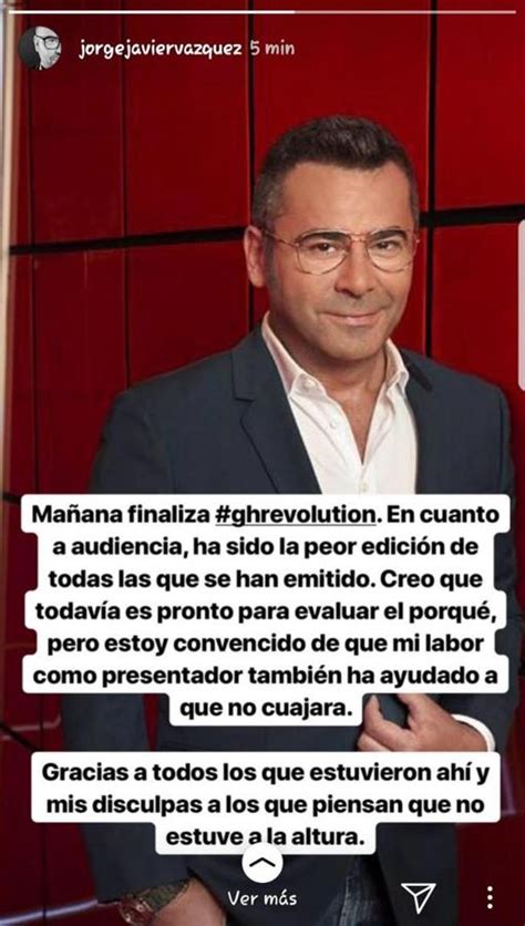 Jorge Javier Reconoce Su Culpa En El Fracaso De Gh Revolution No