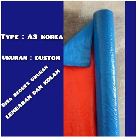 Jual Terpal Plastik A3 Korea Ukuran Bebas Reques Custom Harga