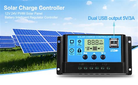 Vayalt Pwm A Regulador Carga Solar V V V Usb Controlador De