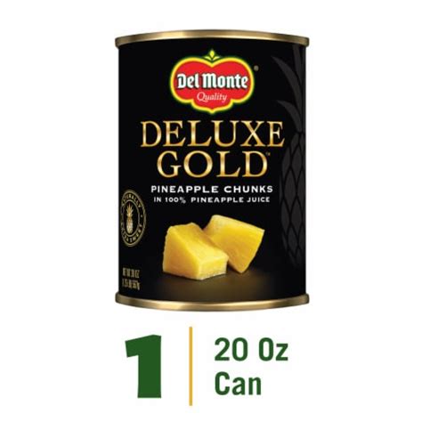 Del Monte® Deluxe Gold™ Pineapple Chunks in 100% Pineapple Juice Canned Fruit, 20 oz - Harris Teeter