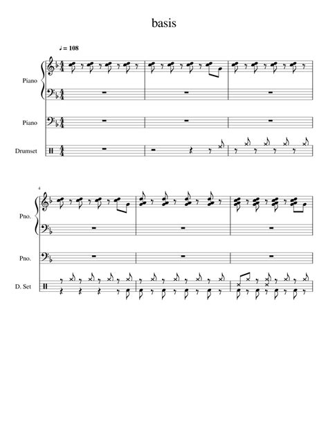 Basis Sheet Music For Piano Drum Group Mixed Trio