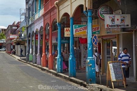 Shops In Colonial Era Buildings In Cumming Street Suva Viti Levu