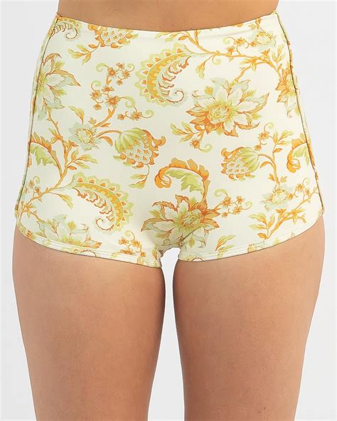 Shop Rhythm Cairo Shortie Bikini Bottom In Ecru Fast Shipping Easy Returns City Beach