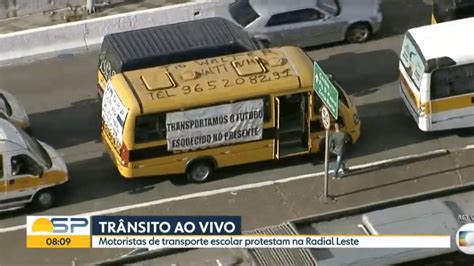 Radial Leste Motoristas De Transporte Escolar Fazem Protesto