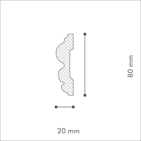 Cimaise Z30 Polyuréthane ARSTYL 80 mm x 20 mm NMC NOËL MARQUET