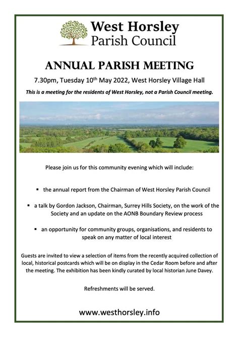 Annual Parish Meeting West Horsley Parish Council