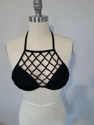 Shade Shore Black Net Bikini Top Light Lift EBay