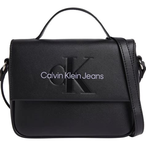 Calvin Klein Jeans Bolso De Hombro Sculpted Boxy Flap Cb Negro Dressinn