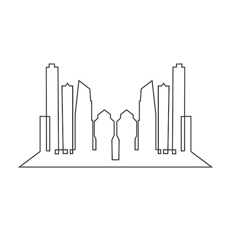 Ilustración de vector de silueta de ciudad de horizonte de ciudad