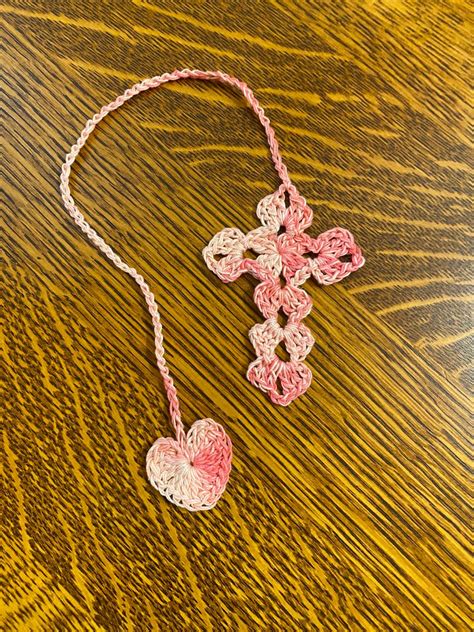 Crochet Cross Bookmark Easter Valentine S Day Baptism Christian Cross