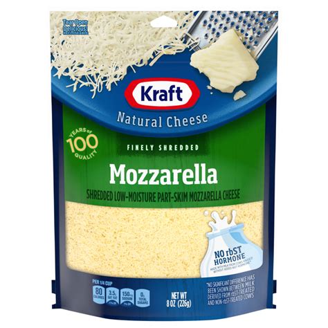 Save on Kraft Mozzarella Cheese Part Skim Finely Shredded Natural Order ...