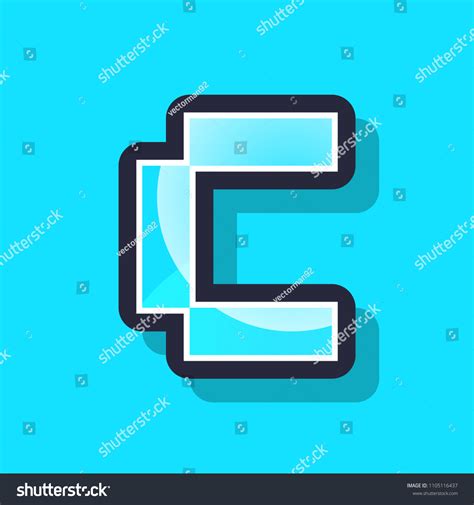 Letter C Colorful Pixel Art Alphabet Stock Vector Royalty Free