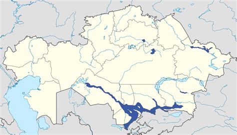 Контурная карта казахстана