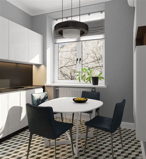 Дизайн кухни. Небольшая кухня. Современный стиль. Contemporary design ...