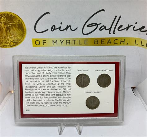 Silver Mercury Dime Mint Mark Collection | Property Room