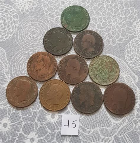 Lot De Monnaies Napol On Iii Cts Bronze Ann Es Diverses N Eur