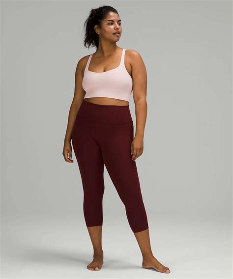 Lululemon Wunder Under High Rise Crop Luxtreme Red Merlot Lulu