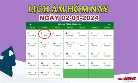 Lịch âm 2 1 Âm lịch hôm nay 2 1 chính xác nhất VTC News