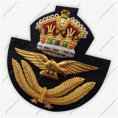 RAF Officer Cap Badge Embroidered Bullion Badges Wannat