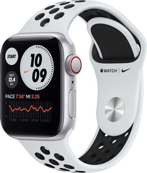 Best Buy: Apple Watch Nike SE (GPS + Cellular) 40mm Silver Aluminum ...