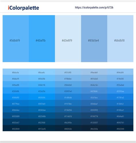 1 Latest Color Schemes with Dodger Blue And Tropical Blue Color tone ...