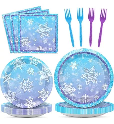 Kit Vajilla Desechable Fiesta Copo Frozen Para Pzs Meses Sin