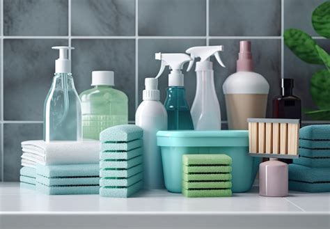 Premium AI Image | household cleaning products