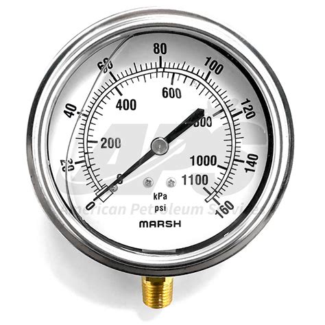 Pressure Gauge Mm Dial Mnpt Lower Mount Psi Aps