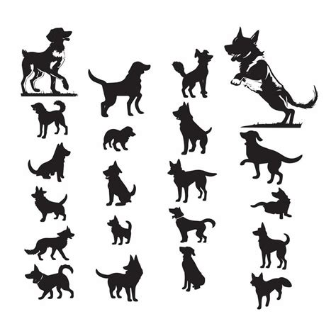 Silhouette DOG Vector set 26135867 Vector Art at Vecteezy