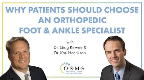 Why people should choose an orthopedic foot & ankle specialist