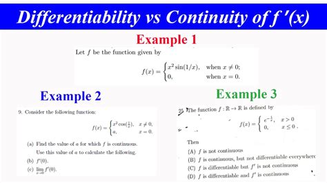 Jee Delight Difference Between Differentiability Continuity Of