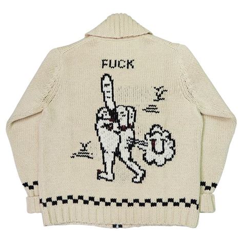 WEIRDO ウィアード シェットランド ウール カウチン セーター FUCK U GLAD HAND グラッドハンド WRD AW EARTH MARKET 通販