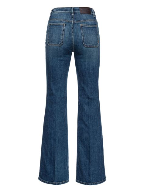 Pinko Fernanda Mid Rise Flared Jeans Blue Farfetch