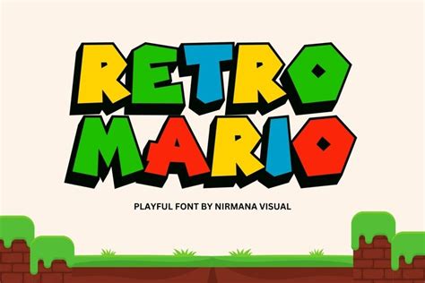 Retro Mario - Logo Display font